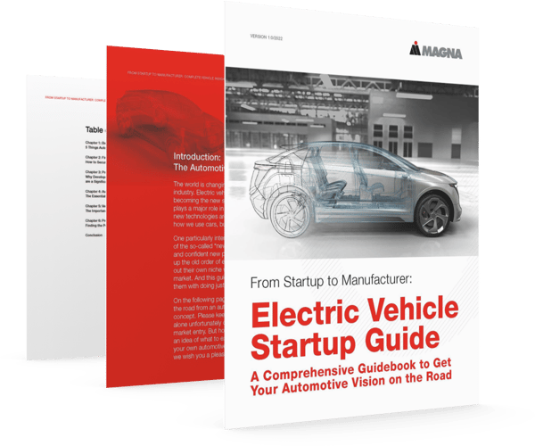 Electirc Vehicle Startup Guide Mock Up from Magna